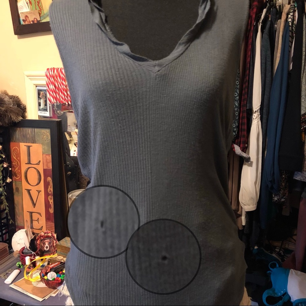 🌺Charcoal Ribbed Tank🌺 - Picture 3 of 4